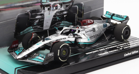 Minichamps Mercedes gp F1 W13e Team Mercedes-amg Petronas F1 N 63 3. Australian Gp 2022 George Russel 1:43 Strieborná zelená