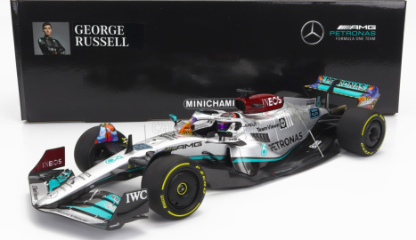 Minichamps Mercedes gp F1 W13e Team Mercedes-amg Petronas F1 N 63 Miami Gp 2022 George Russel 1:18 Silver Green