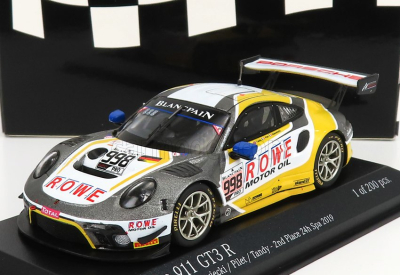 Minichamps Porsche 911 991-2 Gt3 R Team Rowe Racing N 998 2nd 24h Spa 2019 F.makowiecki - P.pilet - N.tandy 1:43 Sivá Biela Žltá