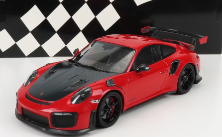 Minichamps Porsche Porsche 911-2 Gt2 Rs Coupe 2018 - čierne kolesá 1:18 červená čierna