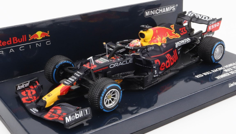 Minichamps Red bull F1 Rb16b Honda Ra620h Team Aston Martin N 33 Winner Belgium Gp 2021 Max Verstappen 1:43 Matná modrá žltá červená