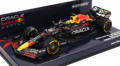 Minichamps Red bull F1 Rb18 Team Oracle Red Bull Racing N 1 Winner Mexico Gp World Champion 2022 Max Verstappen 1:43 Matná modrá žltá červená