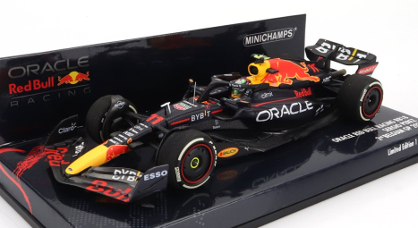 Minichamps Red bull F1 Rb18 Team Oracle Red Bull Racing N 11 2nd Belgium Gp 2022 Sergio Perez 1:43 Matná modrá žltá červená