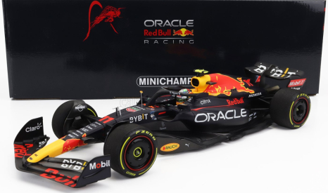 Minichamps Red bull F1 Rb18 Team Oracle Red Bull Racing N 11 3rd Abu Dhabi Gp 2022 Sergio Perez 1:18 Matná modrá žltá červená