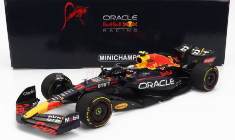 Minichamps Red bull F1 Rb18 Team Oracle Red Bull Racing N 11 Winner Singapore Gp 2022 Sergio Perez 1:18 Matná modrá žltá červená