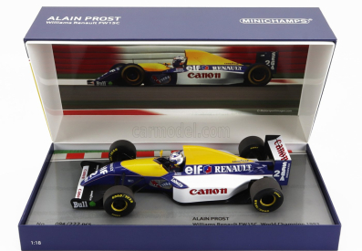 Minichamps Williams F1 Renault Fw15 Team Williams Canon N 2 Majster sveta Sezóna 1993 Alain Prost 1:18 Modrá Žltá Biela