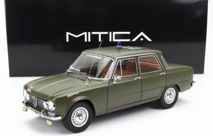 Mitica-diecast Alfa romeo Giulia 1.6 Ti Carabinieri Roma 1963 - Pronto Intervento Tel 686.666 1:18 Verde Caki Opaco - matná zelená