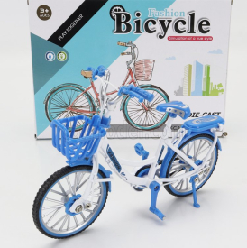 Modely zlatých kolies Bicicletta Lady Classic Bicycle 1:10 Blue White