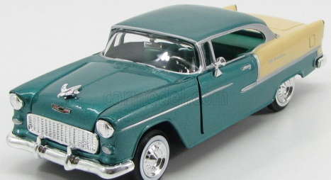 Motor-max Chevrolet Bel Air 2-dverový 1955 1:24 Zelená krémová