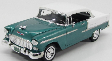 Motor-max Chevrolet Bel Air Cabriolet Uzavretý 1955 1:18 Zelená a biela