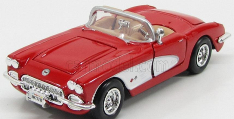 Motor-max Chevrolet Corvette Cabriolet 1959 1:24 Červená biela