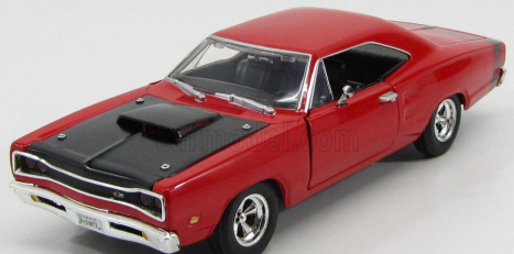 Motor-max Dodge Coronet Coupe 2-dverový Six Pack 1969 - Super Bee 1:24 Červená matná čierna