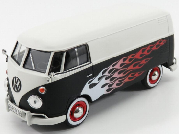 Motor-max Volkswagen T1 Type 2 Van Custom Garage 1962 1:24 Matná čierna biela