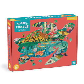 Mudpuppy Puzzle Mokrade v tvare korytnačky 300 dielikov