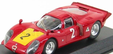 Najlepší model Alfa romeo 33.2 N 2 Imola 1968 Casoni - Dini 1:43 Červeno-žltá