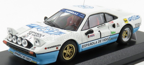 Najlepší model Ferrari 308 Gtb N 1 Winner Rally Criterium Luis De Baviera 1984 Zanini - Autet 1:43 White Blue