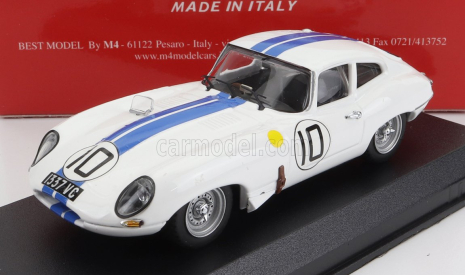 Najlepší model Jaguar E-type 3.8l S6 Coupe Team Briggs Cunningham N 10 4. 24h Le Mans 1962 B.cunningham - R.salvadori 1:43 Biela Modrá