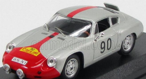 Najlepší model Porsche 1600gs Abarth N 90 Tour De Corse 1961 1:43 strieborno-červená