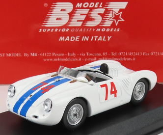 Najlepší model Porsche 550 Rs Spider N 74 Nassau Memorial Trophy Race 1958 D.sesslar 1:43 White Blue