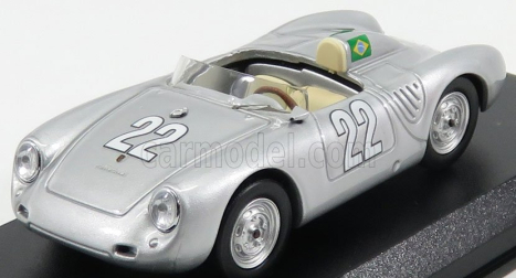 Najlepší model Porsche 550rs N 22 Víťaz 10h Messina 1958 Heinz - Strahle 1:43 Striebro