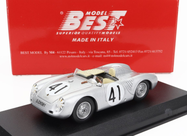 Najlepší model Porsche 550rs Spider Team Porsche K.g. N 41 12h Sebring 1958 Harry Schell - Wolfang Seidel 1:43 Silver