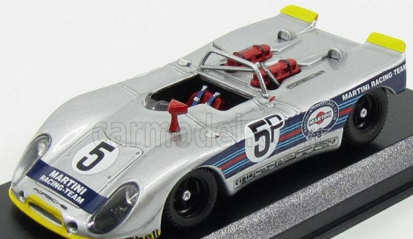 Najlepší model Porsche 908/02 Flunder Spider N 5 Test 1000km Nurburgring 1971 Von Hohenzollem - Von Bayern 1:43 Silver