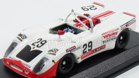 Najlepší model Porsche 908/2 Flunder Team Wicky Racing N 29 24h Le Mans 1971 A.wicky - M.c.olivar 1:43 Biela Červená