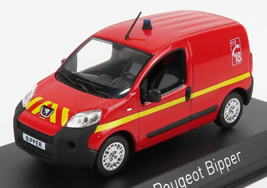 Norev Peugeot Bipper Van Hasičské auto 2009 1:43 Červeno-žltá