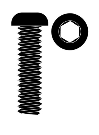 Oceľová inbusová skrutka s hlavou šošovky, M3x40 mm, 10 ks.