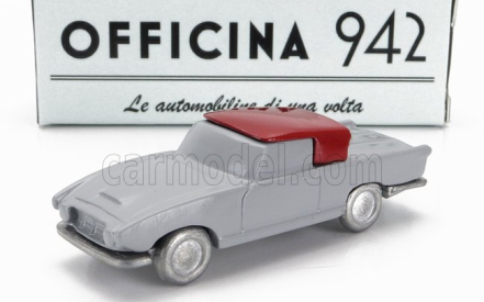 Officina-942 Fiat 1200 Coupe Carrozzeria Ghia 1958 1:76 sivá červená