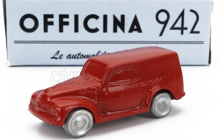 Officina-942 Fiat 500c Van Furgoncino 1949 1:76 Červená