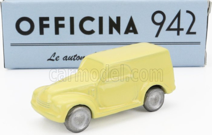 Officina-942 Fiat 500c Van Furgoncino 1949 1:76 Žltá