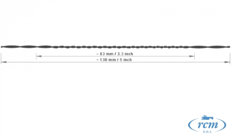 Okrúhly pílový list 2/0 jemný TORNADO na drevo, plast 130x0,8mm 46TPI, 12 ks