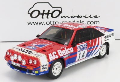 Otto-mobile Opel Manta 400 R Team Euro Opel N 14 Rally Rac Lombard 1985 J.mcrae - I.grindrod 1:18 Červená modrá biela