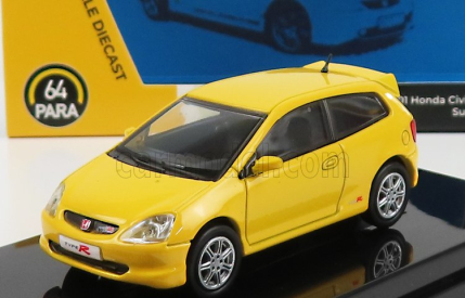 Paragon-models Honda Civic Type-r Ep3 Lhd 2001 1:64 Žltá farba Sunlight