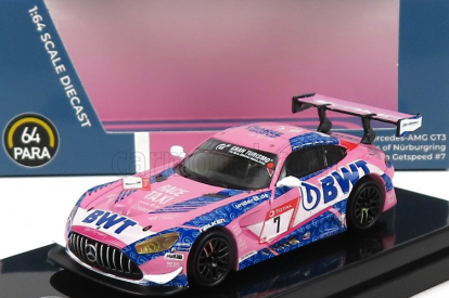 Paragon-models Mercedes benz Amg Gt3 Team Getspeed Performance N 7 3. 24h Nurburugring 2021 M.gotz - D.juncadella - R.marciello 1:64 Ružová Modrá Biela