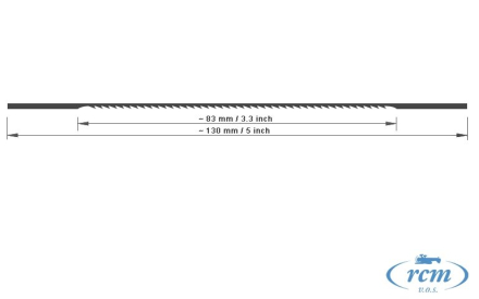 Pílový list 0 medium FINIS na kov 130x0,56x0,28mm 46TPI, 12 ks