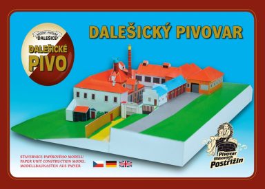 Pivovar Dalešice - papierový model 1:350