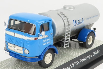 Premium classixxs Mercedes benz Lp911 Tanker Truck Transport Milk Milchhof Nurnberg 1963 1:43 Light Blue Silver