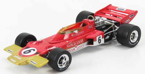 Quartzo Lotus F1 72c Team Lotus N 6 Víťaz majstrovstiev sveta v GP Francúzska 1970 Jochen Rindt 1:43 Červené zlato