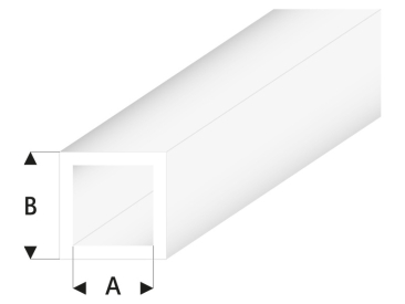 Raboesch profil ASA rúrka štvorcová transparentná 2x3x330mm (5)