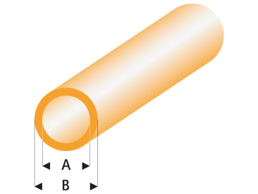 Raboesch profil ASA rúrka transparentná oranžová 3x4x330mm (5)