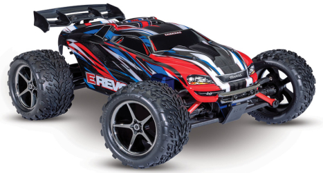 RC auto Traxxas E-Revo 1:16 RTR, červeno-modré