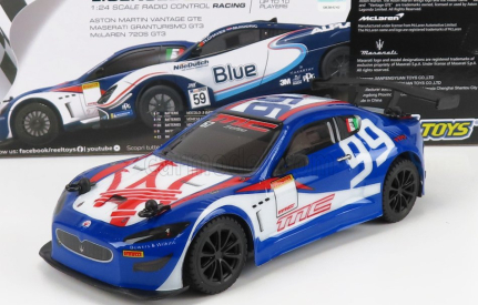 Re-el hračky Maserati Granturismo Gt3 N 99 Racing 2015 1:24 Modrá biela