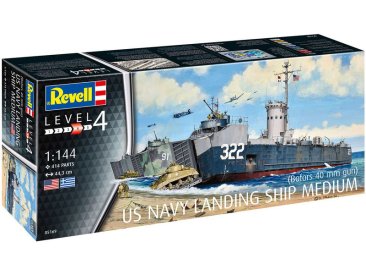 Revell Stredná vyloďovacia loď amerického námorníctva (40 mm delo Bofors) (1:144)