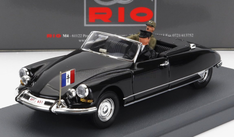 Rio-models Citroen Ds19 Cabriolet Osobný automobil Generál Charles De Gaulle Návšteva Džibuti 1959 1:43 Čierna