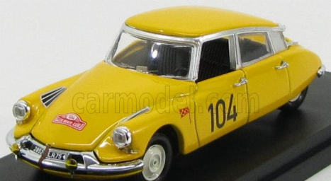 Rio-models Citroen Ds19 N 104 Rally Montecarlo 1962 Maurel - Courbe 1:43 Žltá