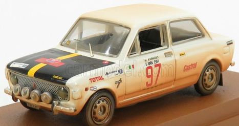 Rio-models Fiat 128 N 97 Rally Isola D'elba 1972 M.avenoso - P.dinunzio 1:43 White Mud