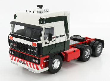 Road-kings DAF 3600 Space Cab Tractor Truck 3-assi 1986 1:18 Bielo-zeleno-červená