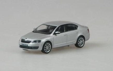 Abrex Škoda Octavia III (2012) 1:43 – strieborná brilliant metalíza